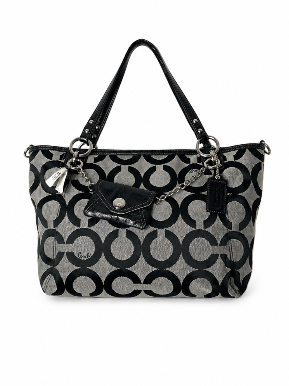 NWT Coach OP Art Signature Tote Bag Y2K
